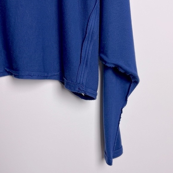 We The Free People Alameda Oversized Slouchy Super Soft Turtleneck Top Blue - Picture 11 of 16